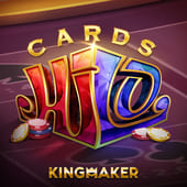 Cards Hi Lo interface with high and low markers