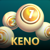Keno number board with selected balls