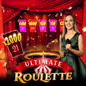 Ultimate Roulette wheel in mid spin